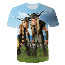 Load image into Gallery viewer, Hot Sales Children T-Shirt Cute Tops How To Train Your Dragon Cartoon 3D T-Shirt Summer Clothes Anime Men's T Shirt