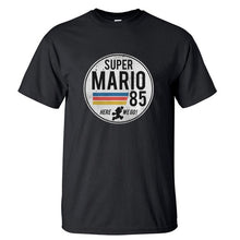 Load image into Gallery viewer, Super Mario 85 Tshirt Men T Shirt Tshirts 2019 Summer Cotton Short Sleeve Black White Harajuku T-Shirt Tees Short Sleeve Tops