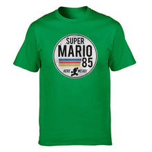 Load image into Gallery viewer, Super Mario 85 Tshirt Men T Shirt Tshirts 2019 Summer Cotton Short Sleeve Black White Harajuku T-Shirt Tees Short Sleeve Tops
